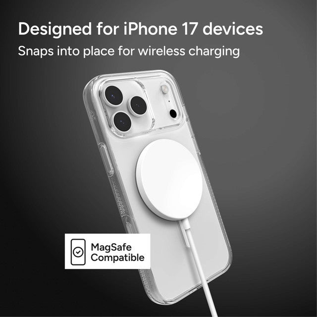ZAGG Crystal Palace Snap + Camera Control Button MagSafe Case for iPhone 17 Series - Clear
