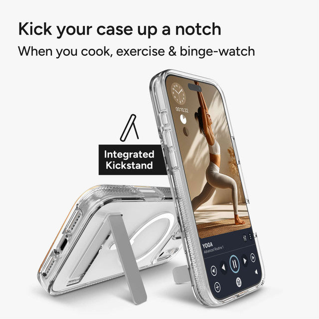 ZAGG Crystal Palace Snap MagSafe Case with Kickstand for iPhone 17 Series - Clear