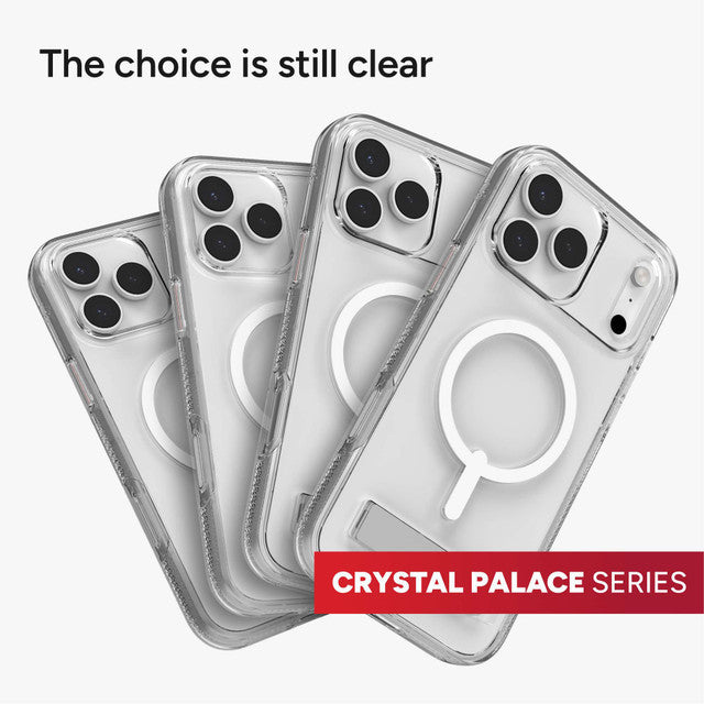 ZAGG Crystal Palace Snap MagSafe Case with Kickstand for iPhone 17 Series - Clear