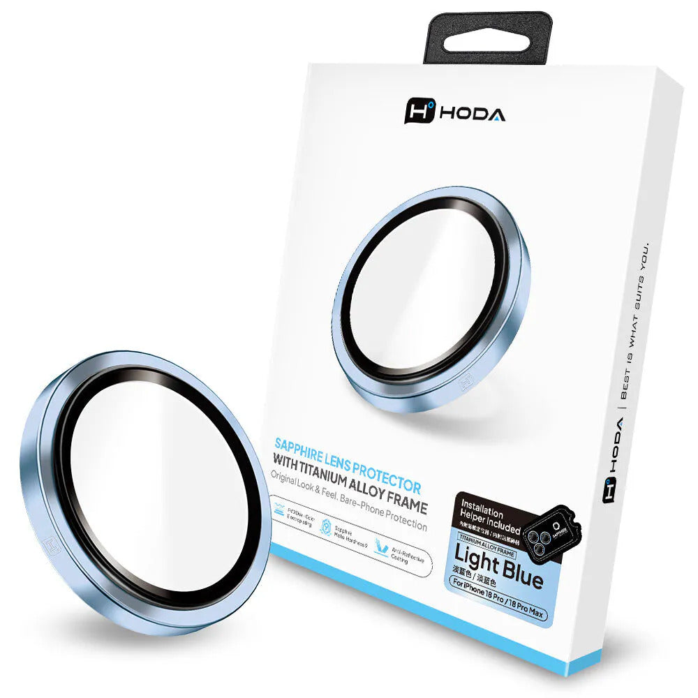 Hoda Sapphire Lens Protector With Helper for iPhone 18 Pro / iPhone 18 Pro Max (3 lenses/set)