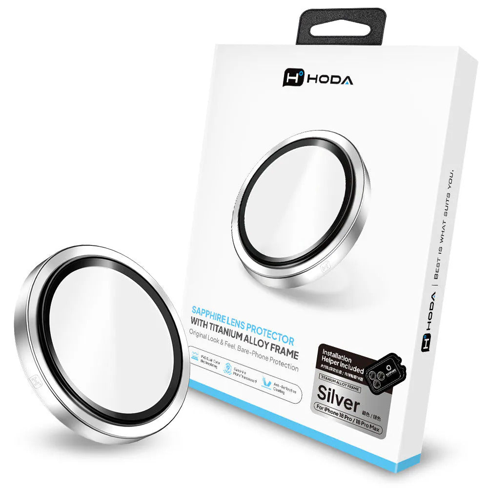 Hoda Sapphire Lens Protector With Helper for iPhone 18 Pro / iPhone 18 Pro Max (3 lenses/set)