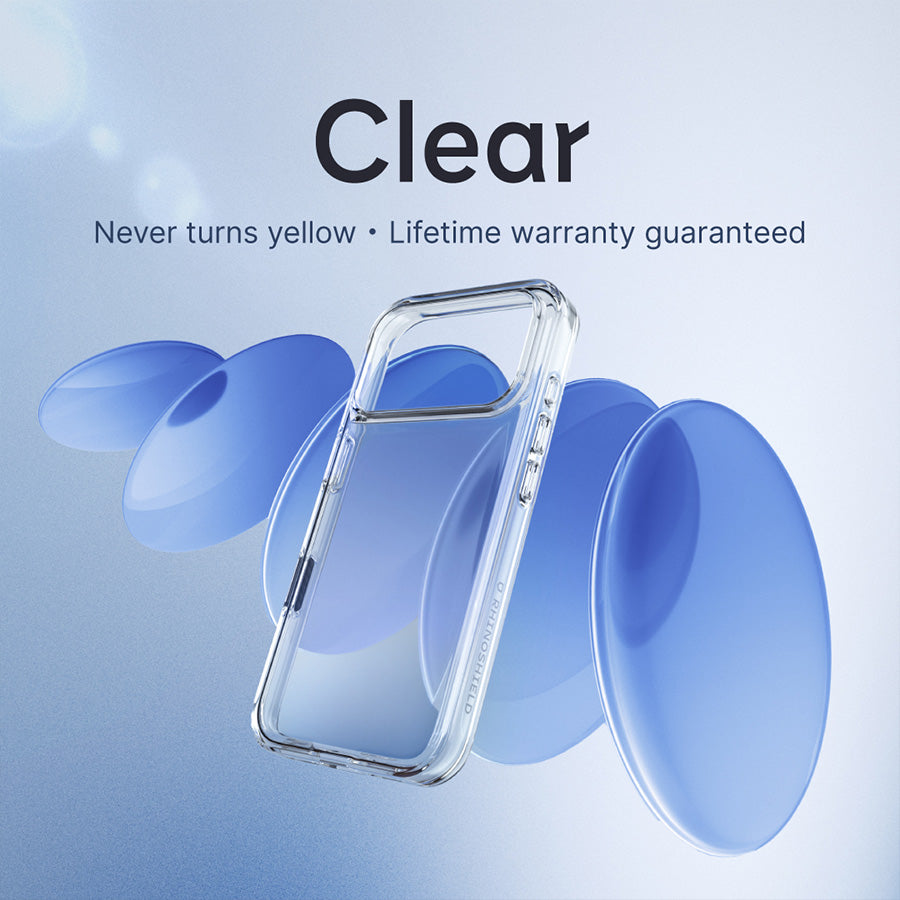 RHINOSHIELD Clear Anti-Yellowing Transparent Protective Phone Case compatible for iPhone 17/18 Series