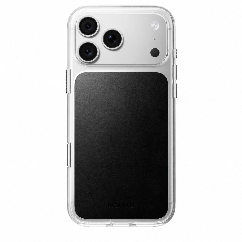 NOMAD Clear Leather Case with Horween Leather Magnetic Compatible for iPhone18 Series