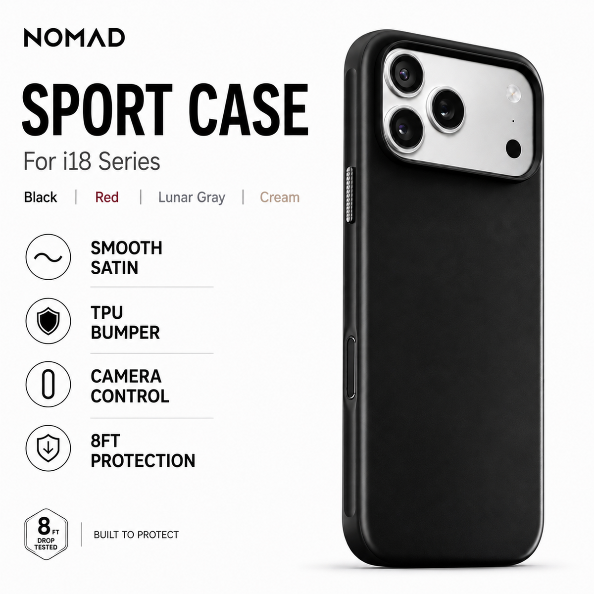 NOMAD Sport Case compatible iPhone 18 Pro / iPhone 18 Pro max