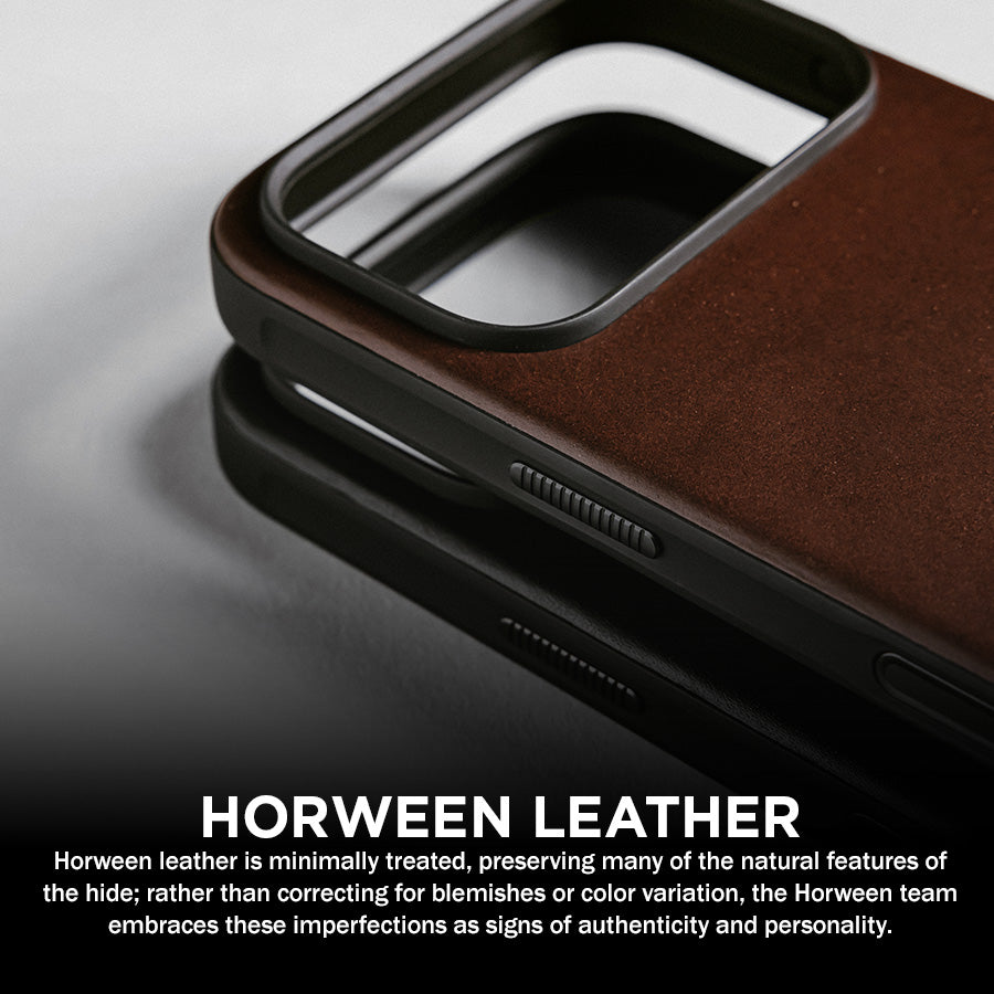 NOMAD Modern Leather Case Phone Case compatible for iPhone 18 Pro / iPhone 18 Pro Max (Horween Leather & Magnetic)