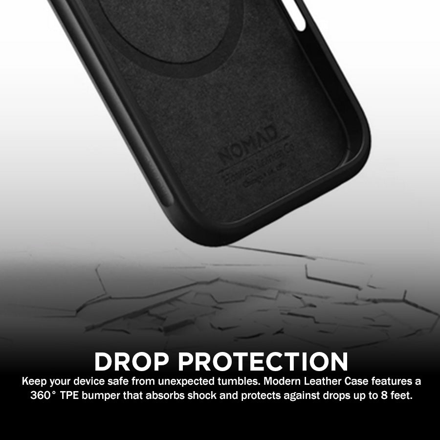 NOMAD Modern Leather Case Phone Case compatible for iPhone 18 Pro / iPhone 18 Pro Max (Horween Leather & Magnetic)