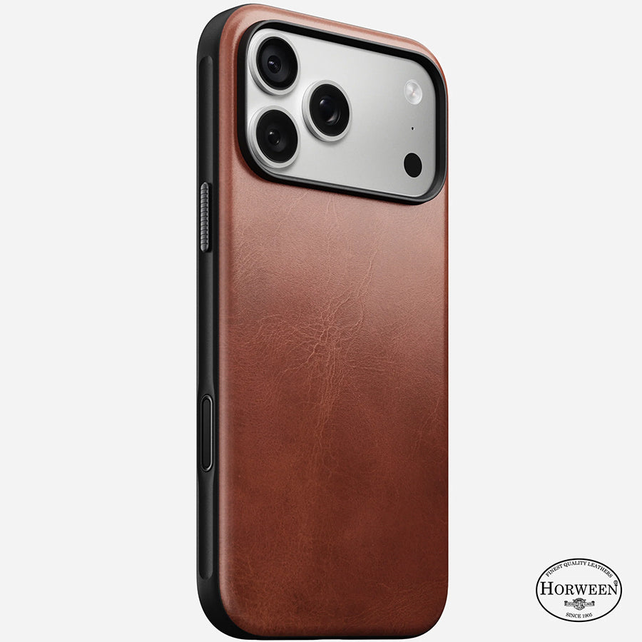 NOMAD Modern Leather Case Phone Case compatible for iPhone 18 Pro / iPhone 18 Pro Max (Horween Leather & Magnetic)