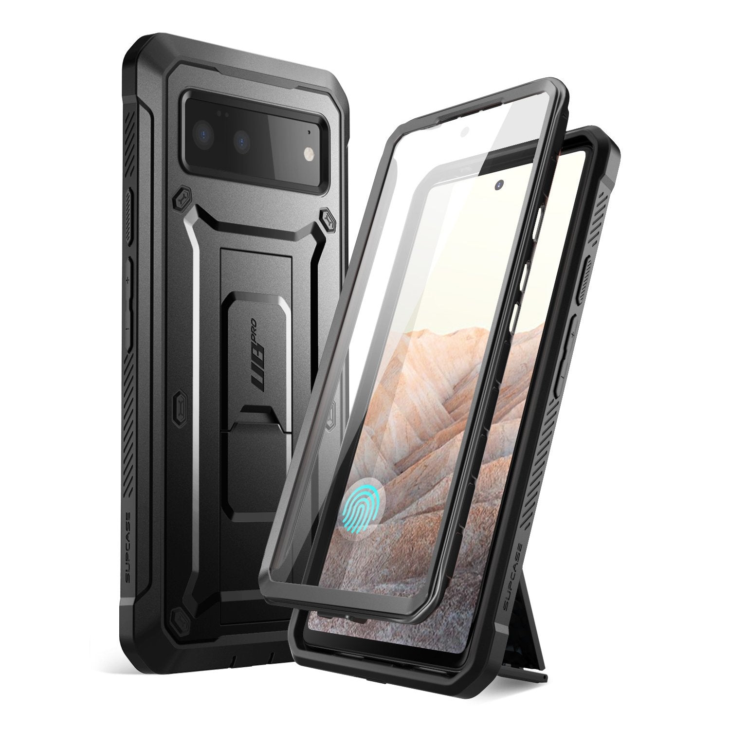 SUPCASE Google Pixel 6 (2021) Unicorn Beetle PRO Rugged Holster Case - Black