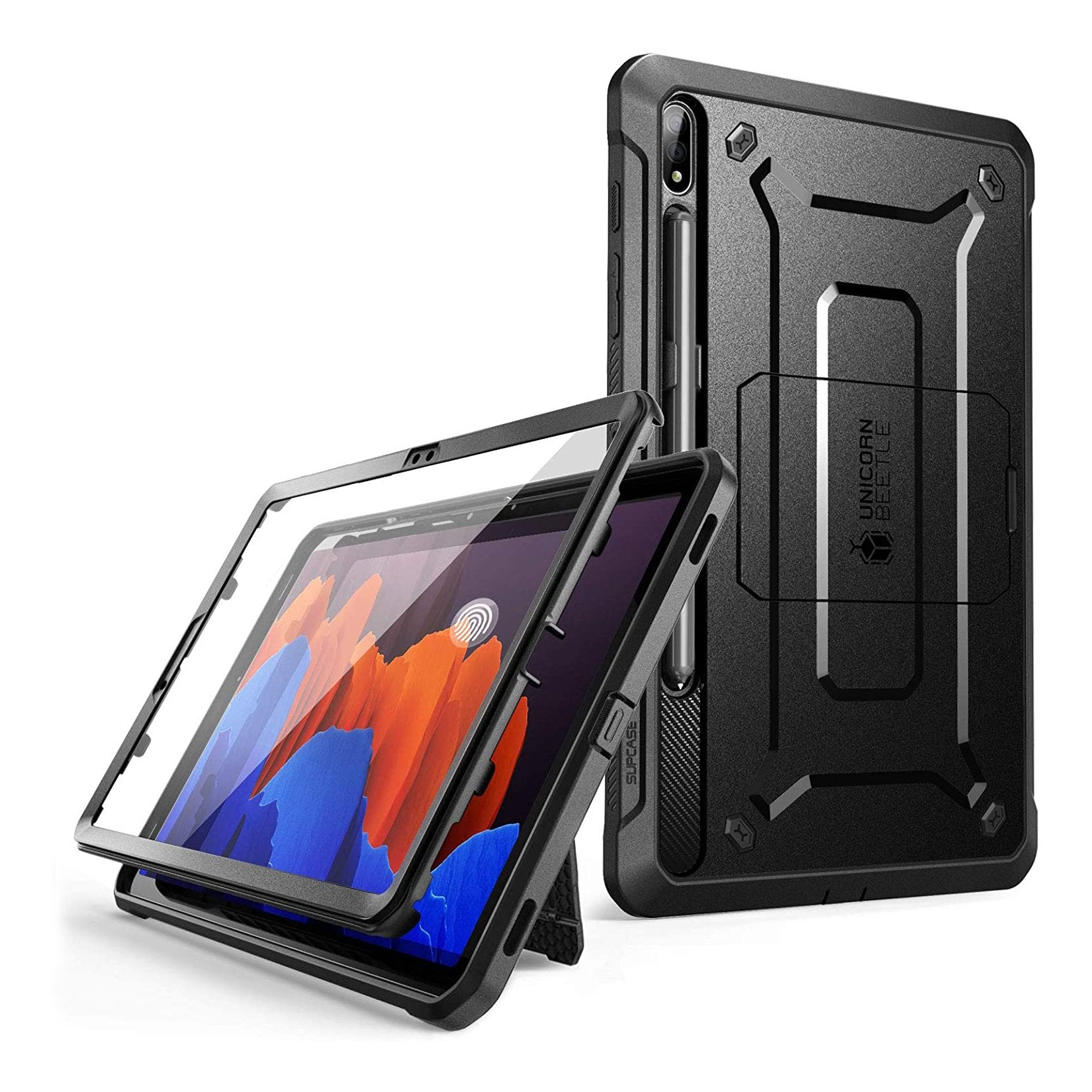 SUPCASE Galaxy Tab S7 / S7 Plus (2020) Unicorn Beetle Pro Rugged Case with S Pen Holder - Black