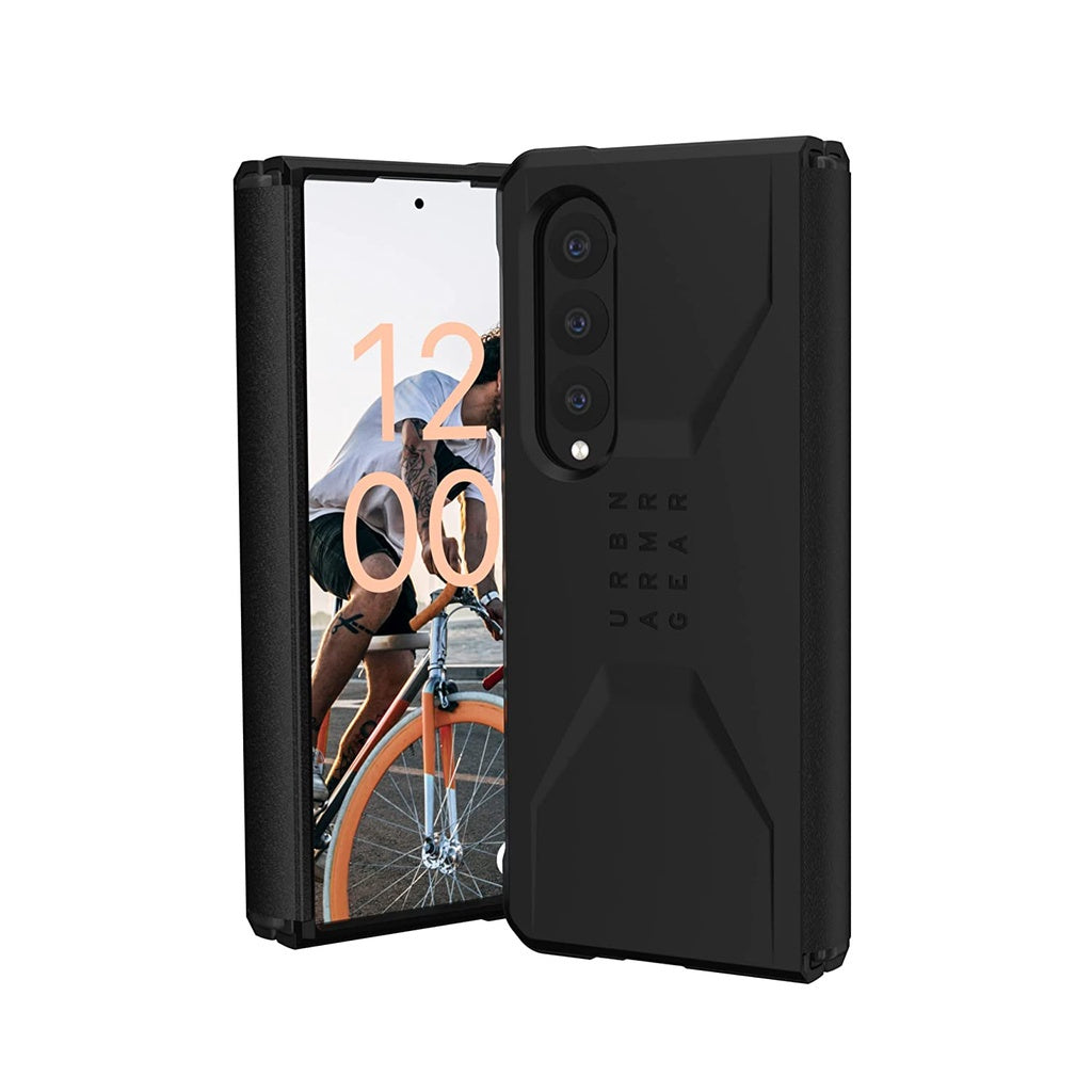 UAG Galaxy Z Fold 4 Case Civilian Black Ultra Thin Shock-Absorbentd Protection Case/Cover