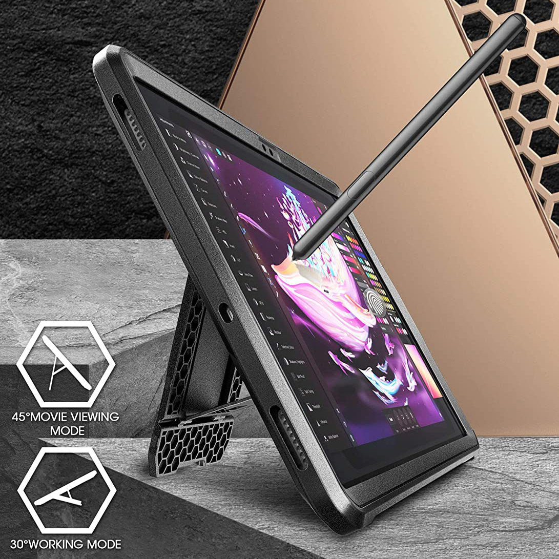 SUPCASE Galaxy Tab S7 / S7 Plus (2020) Unicorn Beetle Pro Rugged Case with S Pen Holder - Black