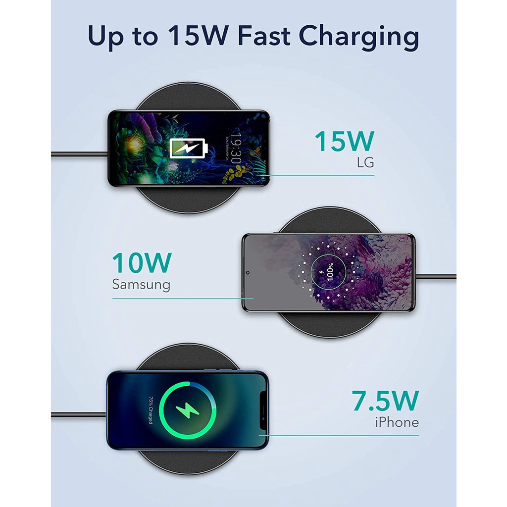 ESR Wireless Charger, 15W Fast Wireless Charging Pad Compatible with iPhone 13 12 Pro Max Mini