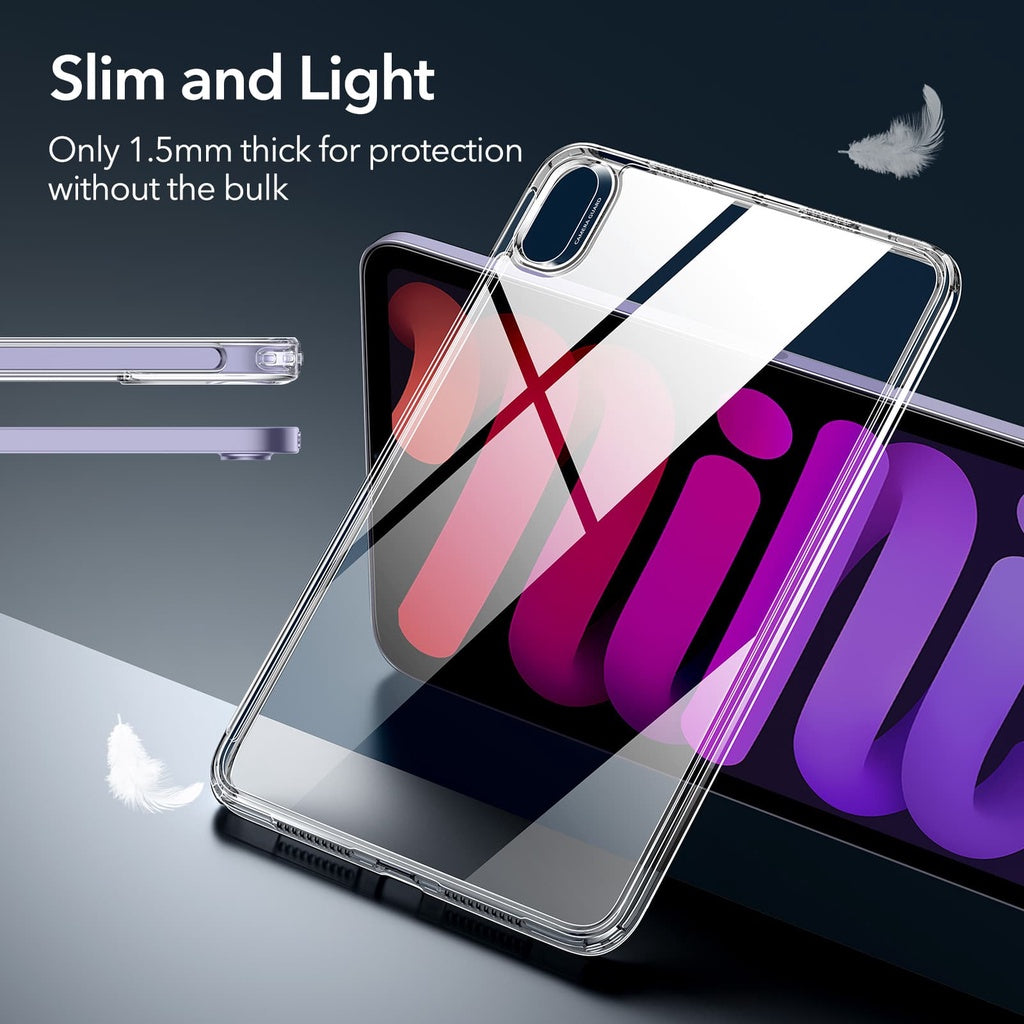 ESR Hybrid Back Clear iPad mini 6 2021 TPU Hard Back Cover iPad Mini 6th Generation Shockproof Protective Case