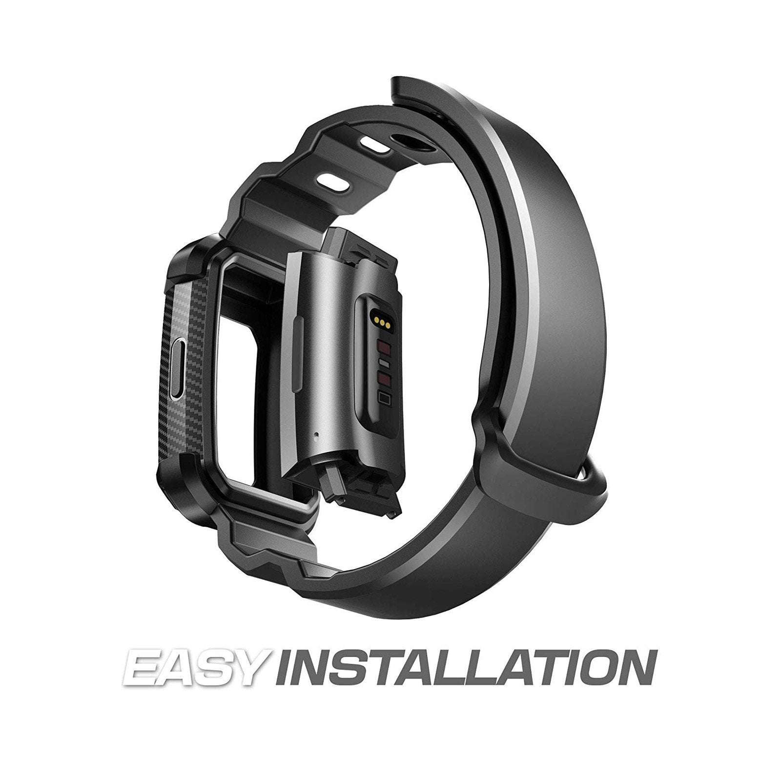 SUPCASE Fitbit Charge 3 Unicorn Beetle Pro Rugged Shockproof Wristband Case - Black
