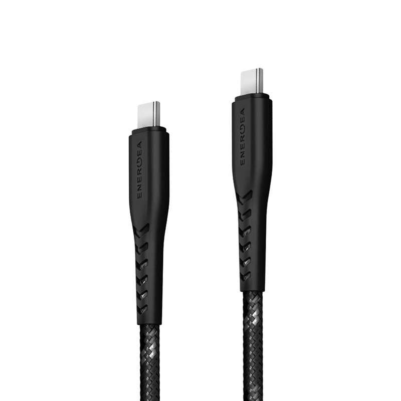 ENERGEA NYLOFLEX, USB 2.0 USB-C TO USB-C CHARGE & SYNC CABLE 480MBPS 5A 1.5M, BLACK