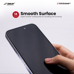 ZEELOT SOLIDsleek Tempered Glass Screen Protector for iPhone 14 / Plus / Pro / Pro Max Series