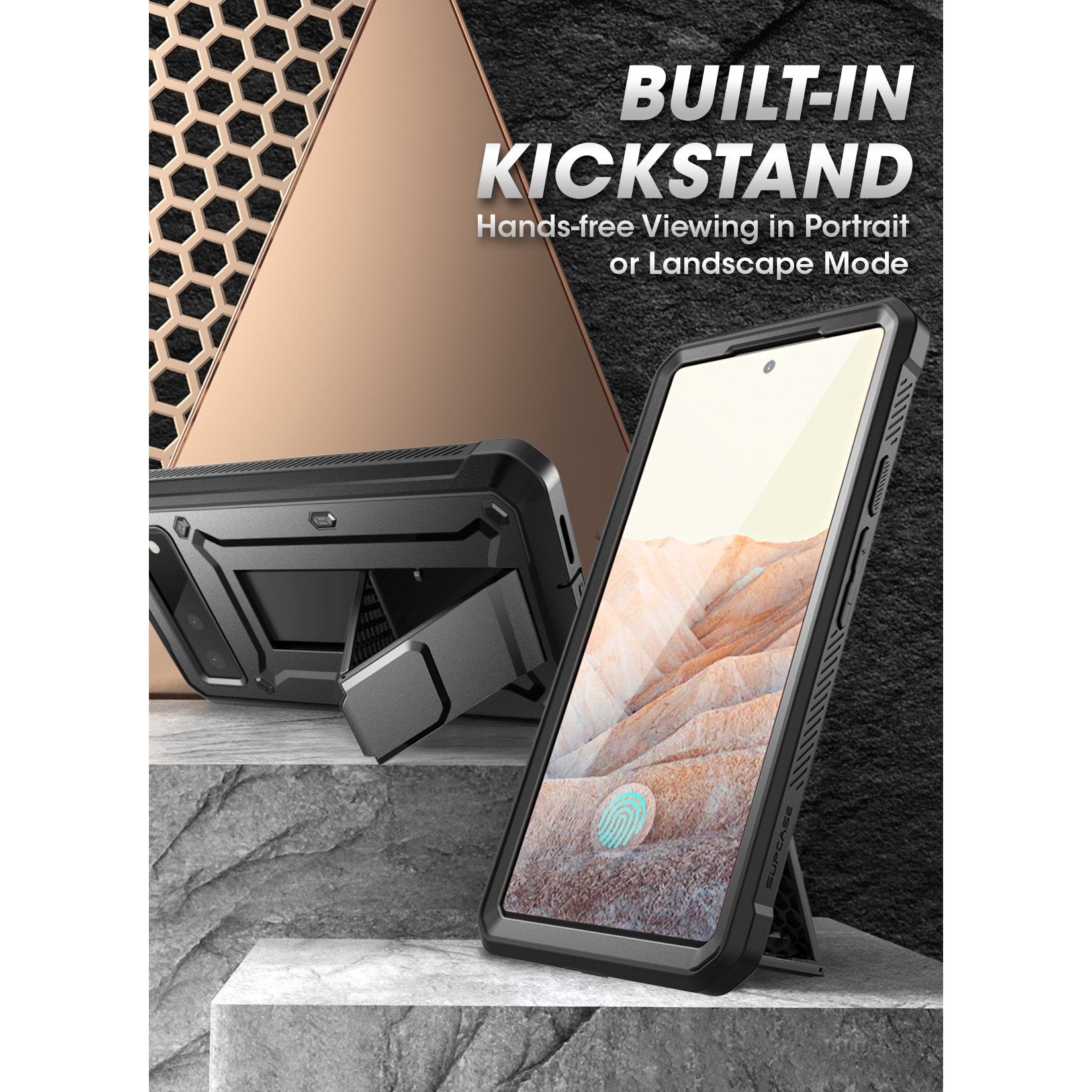 SUPCASE Google Pixel 6 (2021) Unicorn Beetle PRO Rugged Holster Case - Black