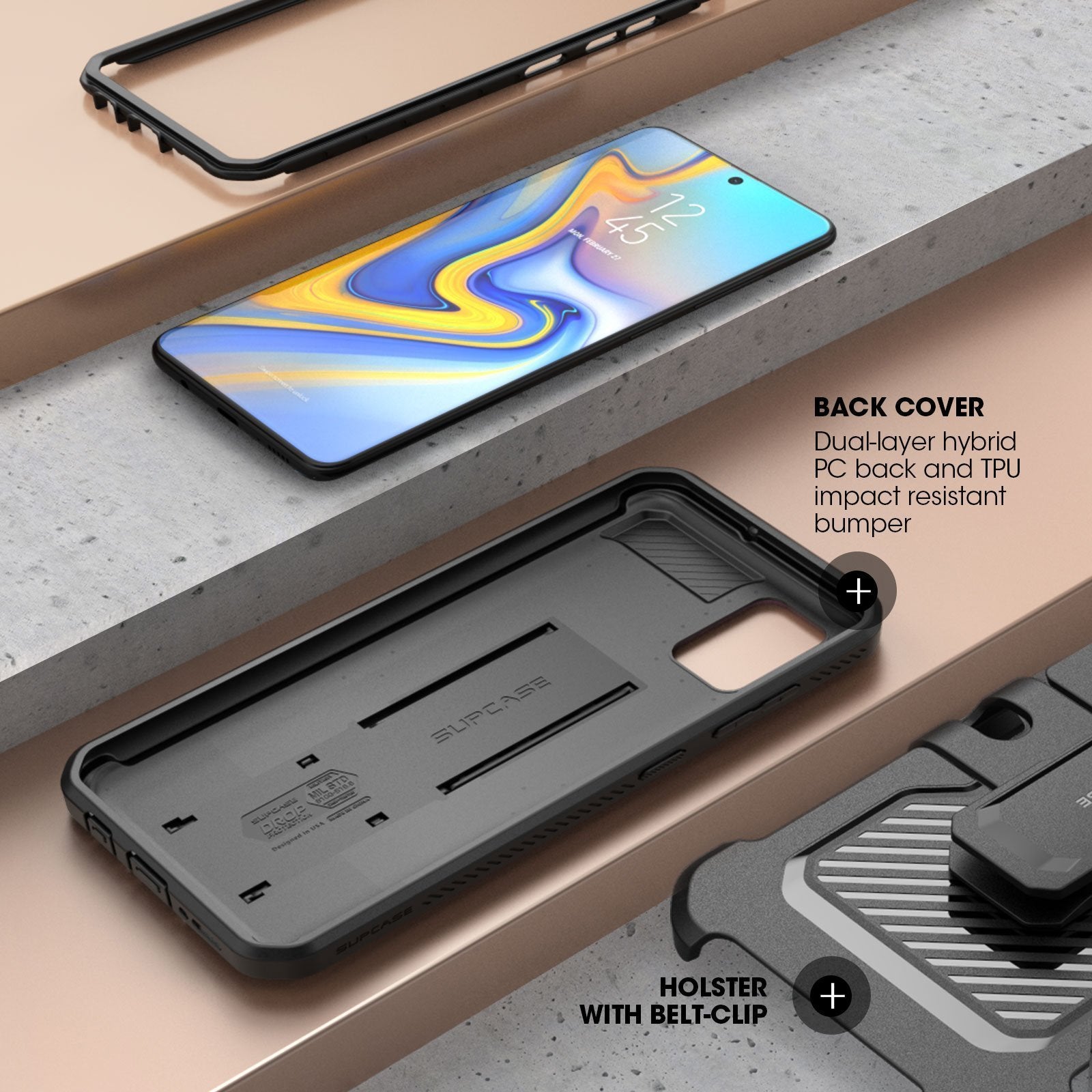 SUPCASE Galaxy A51 / A71 Unicorn Beetle Pro Rugged Case - Black
