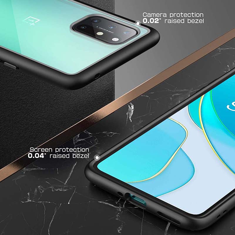 SUPCASE OnePlus 8 / 8 Pro / 8T Unicorn Beetle Style Clear Bumper Case - Black