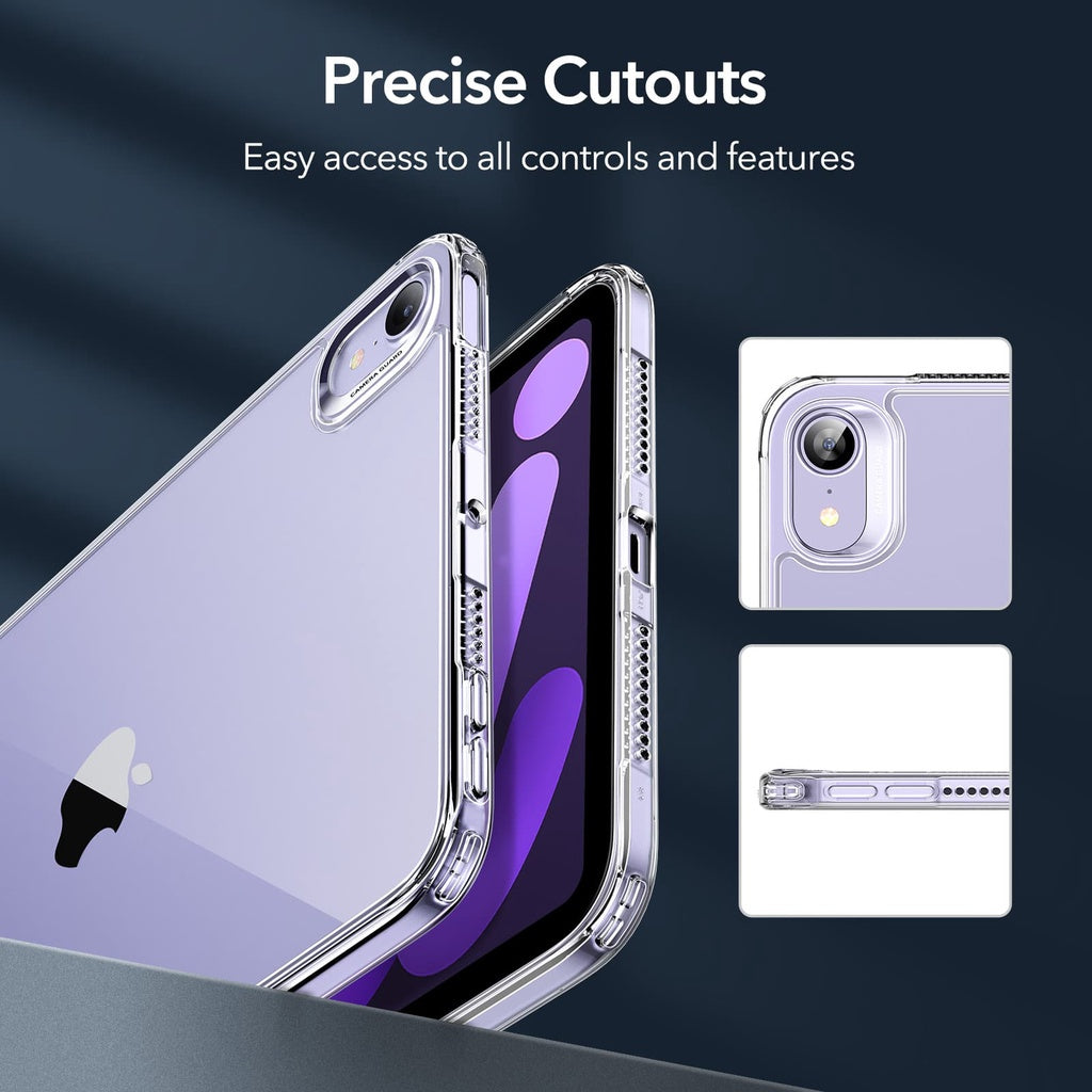 ESR Hybrid Back Clear iPad mini 6 2021 TPU Hard Back Cover iPad Mini 6th Generation Shockproof Protective Case