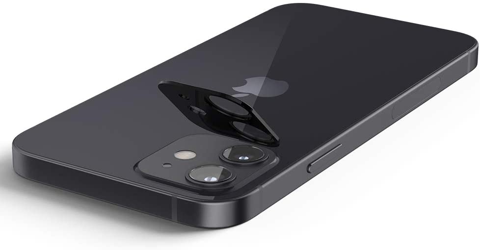 Spigen iPhone 12 / Pro / Pro Max Glas.tR Optik Camera Lens Screen Protector Black [2 Pack]