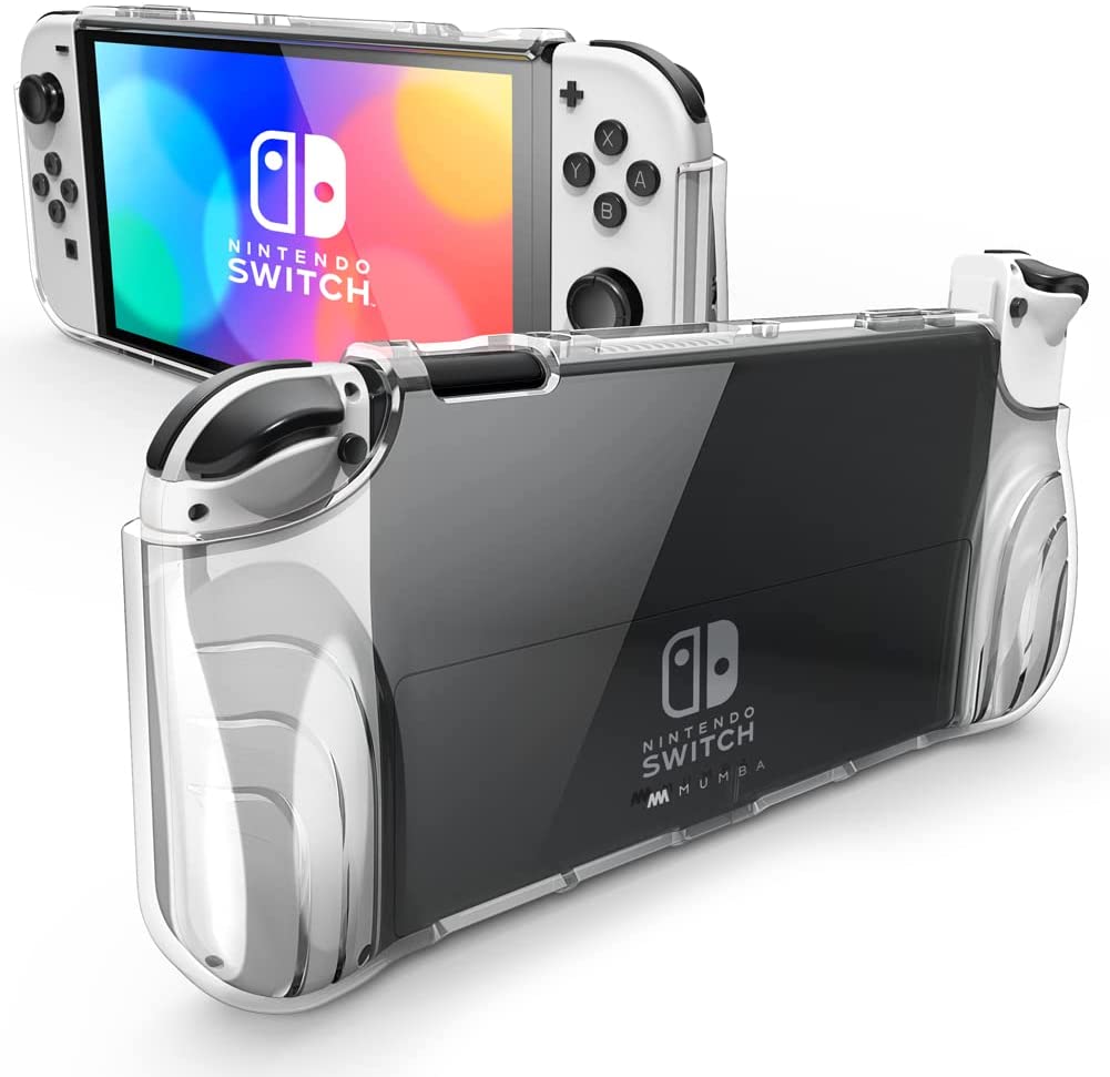 Mumba Case for Nintendo Switch OLED 2021, [Thunderbolt Series] Clear Cover with Nintendo New Switch OLED Console, Joy-Con Controller