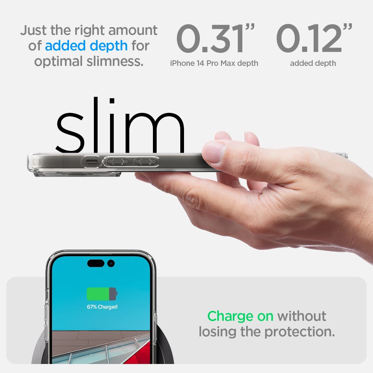 Spigen Ultra Hybrid [Anti-Yellowing Technology] Designed for iPhone 14 Pro / Pro Max Case (2022) - Crystal Clear