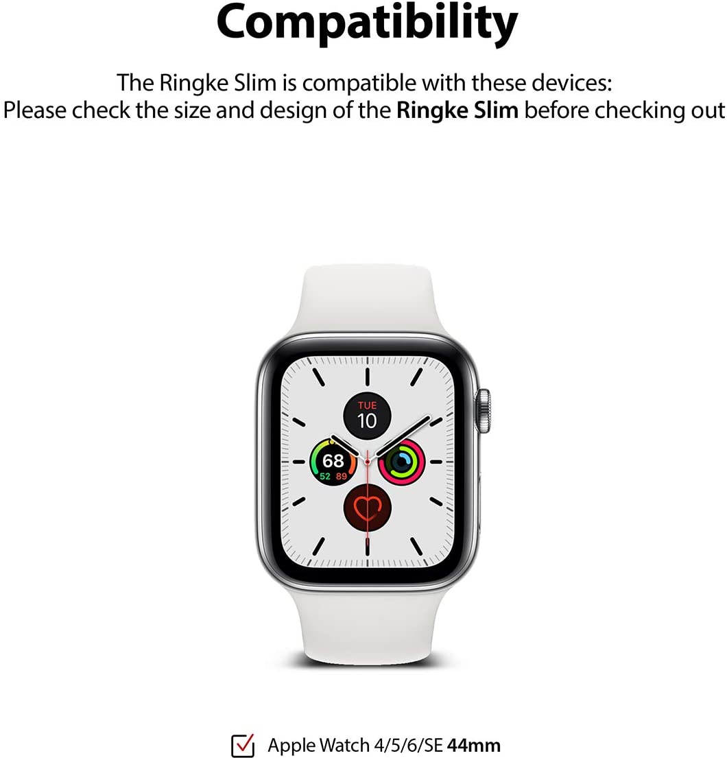 Ringke Slim Apple Watch Series 6 / 5 / 4 / SE 44mm Case [2 Pack]