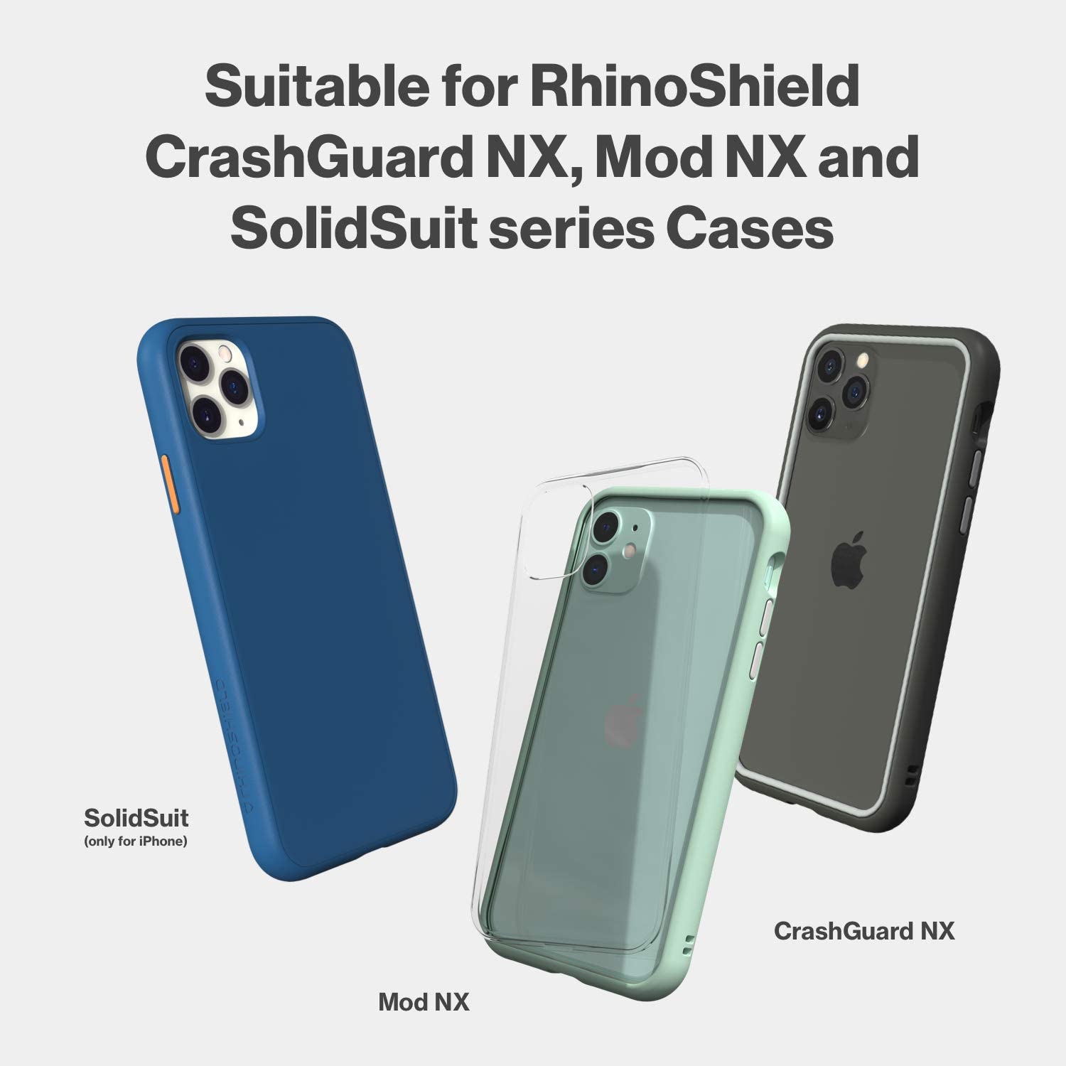 RhinoShield Extra Buttons For iPhones CrashGuard NX / Mod NX / Solid Suit iPhone 12 / 11 / XS / XR / 8 / 7 / 6 Series