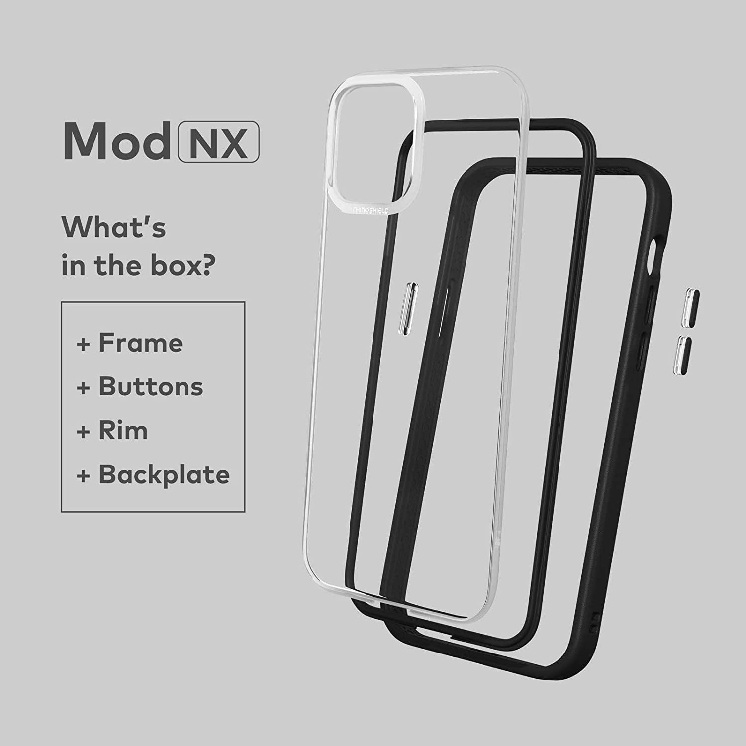RhinoShield Mod NX iPhone 13 & 12 / Pro / Pro Max Customizable Shock Absorbent Heavy Duty Protective Cover