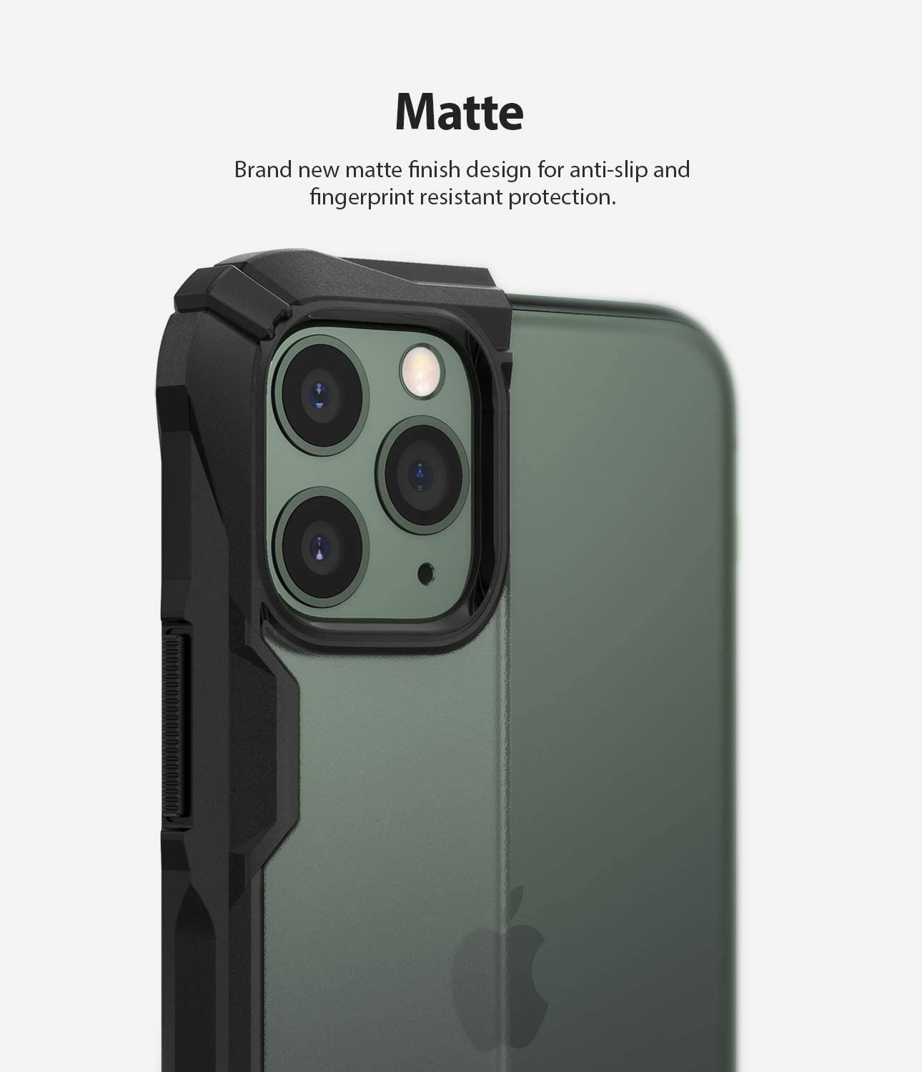 Ringke Fusion X Matte iPhone 11 / Pro / Pro Max Anti Glare Fingerprint Resistant Translucent Case Black