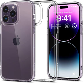 Spigen Ultra Hybrid [Anti-Yellowing Technology] Designed for iPhone 14 Pro / Pro Max Case (2022) - Crystal Clear