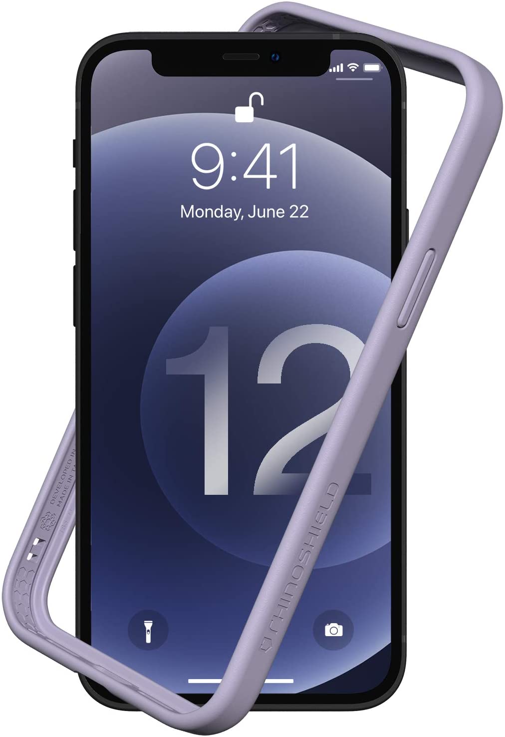 RhinoShield CrashGuard NX iPhone 12/Pro/ProMax Purple Lavender Shock Absorbent Slim Design 3.5M / 11ft Bumper Case