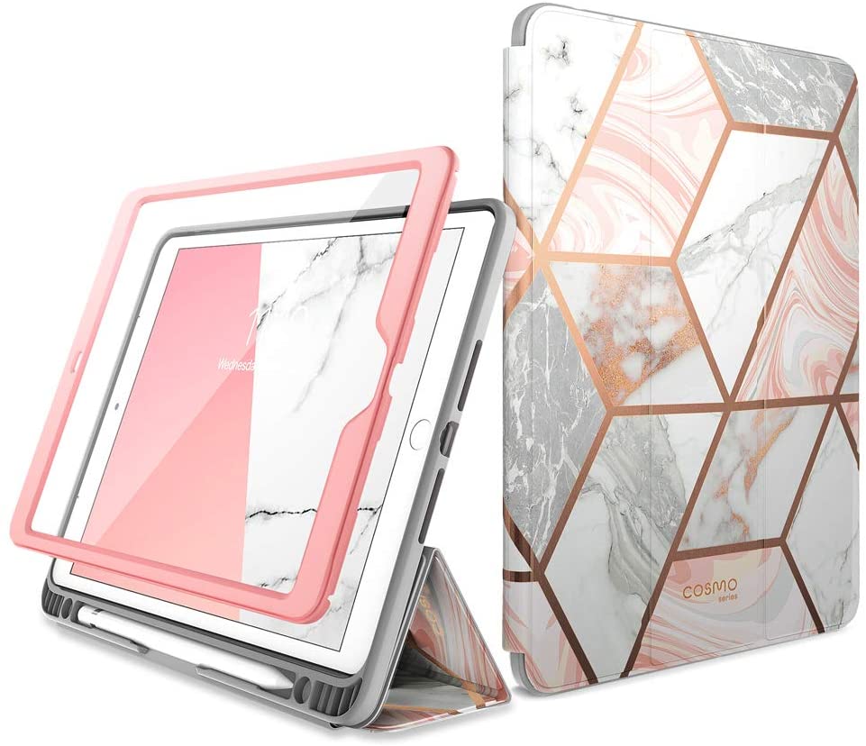i-Blason Cosmo iPad 10.2 inch 8th/7th Gen, Full-Body Trifold, Built-in Screen Protector & Pencil Holder