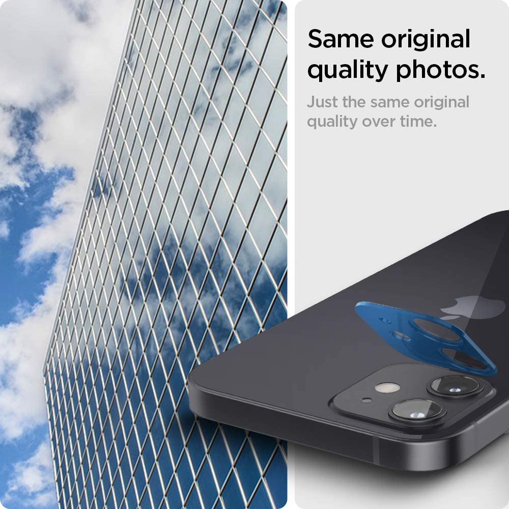 Spigen iPhone 12 / Pro / Pro Max Glas.tR Optik Camera Lens Screen Protector Black [2 Pack]