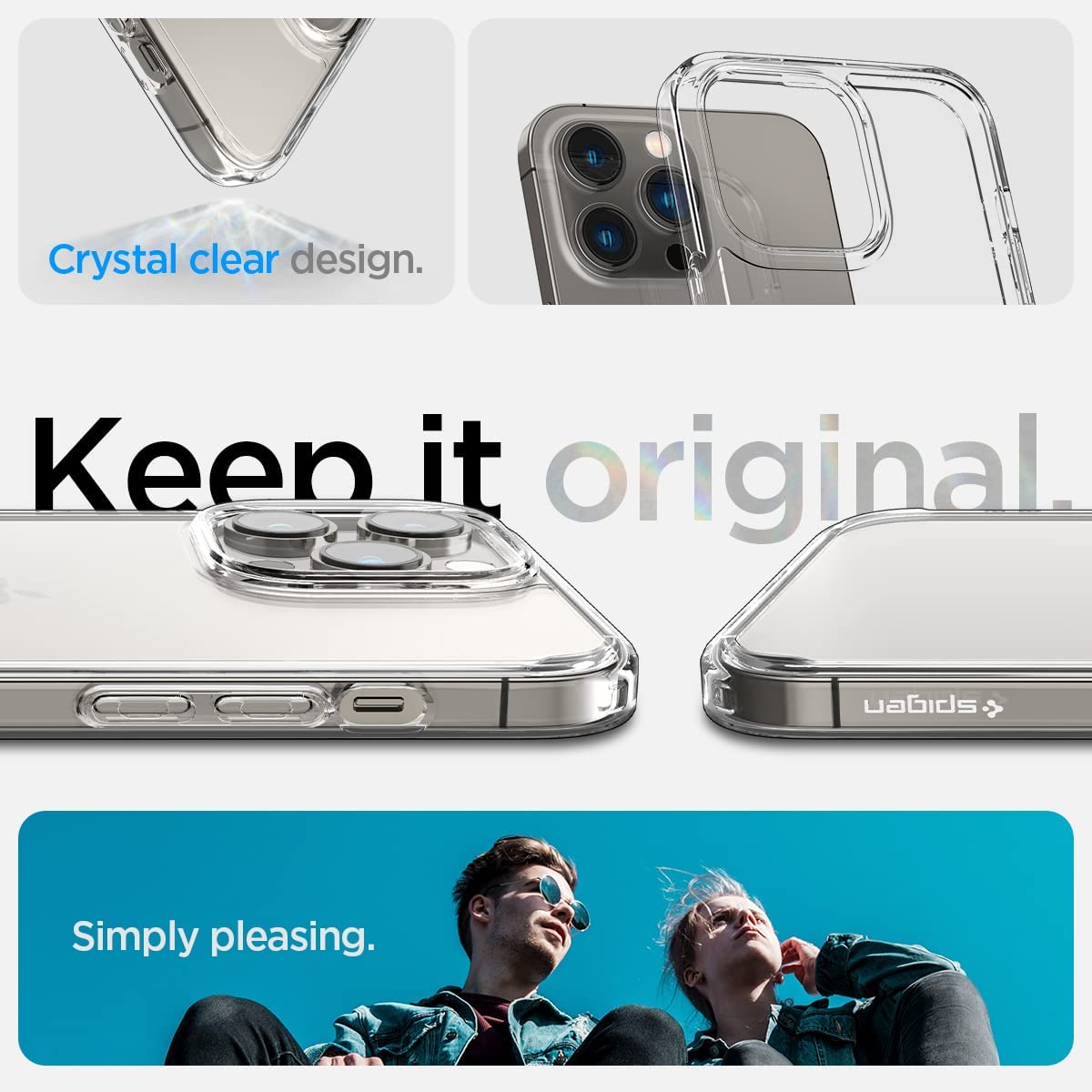 Spigen Ultra Hybrid [Anti-Yellowing Technology] Designed for iPhone 14 Pro / Pro Max Case (2022) - Crystal Clear