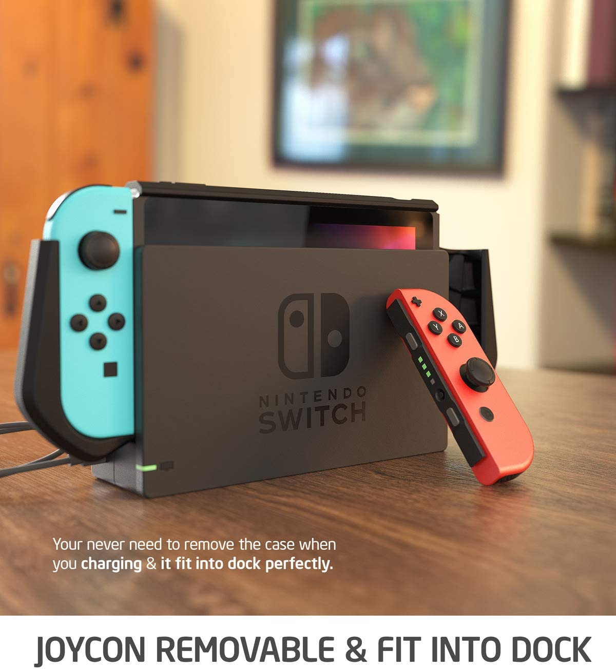 Original Mumba Dockable Case for Nintendo Switch Blade Series with Nintendo Switch Console and Joy-Con Controller (Black)