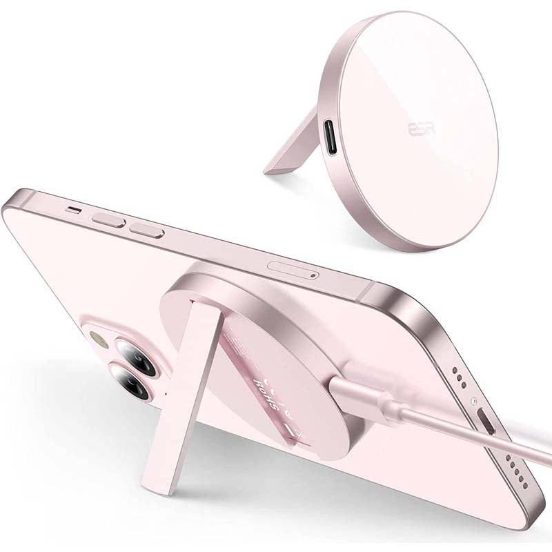 ESR HaloLock Kickstand Wireless Charger, MagSafe-Compatible Charger for iPhone 13 12 Pro Max Mini Case Cover