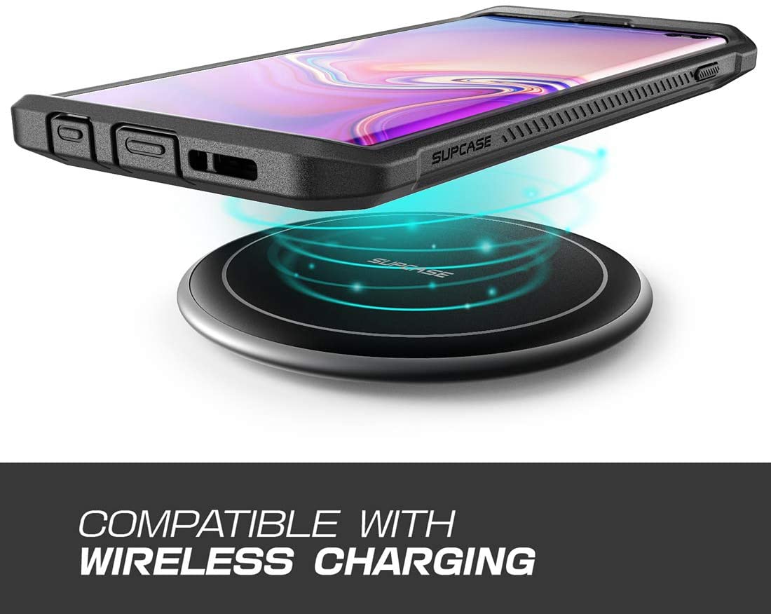 SUPCASE Unicorn Beetle Pro Galaxy S10 Plus Full-Body Dual Layer Rugged with Holster & Kickstand Without Built-in Screen Protector (Black)