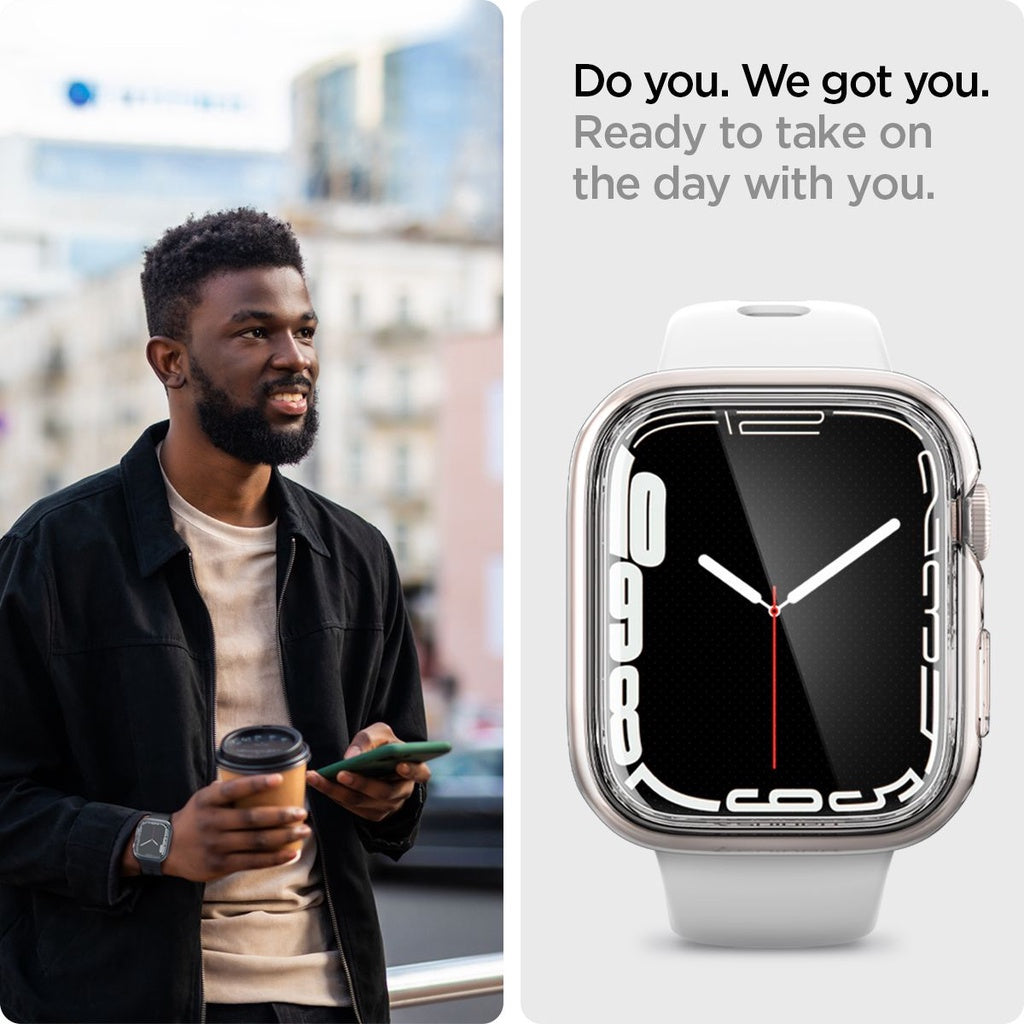 Spigen Ultra Hybrid Crystal Clear [Full Screen Cover] Compatible for Apple Watch Series 8 / 7 (45mm)