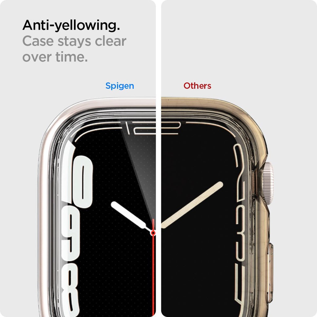 Spigen Ultra Hybrid Crystal Clear [Full Screen Cover] Compatible for Apple Watch Series 8 / 7 (45mm)