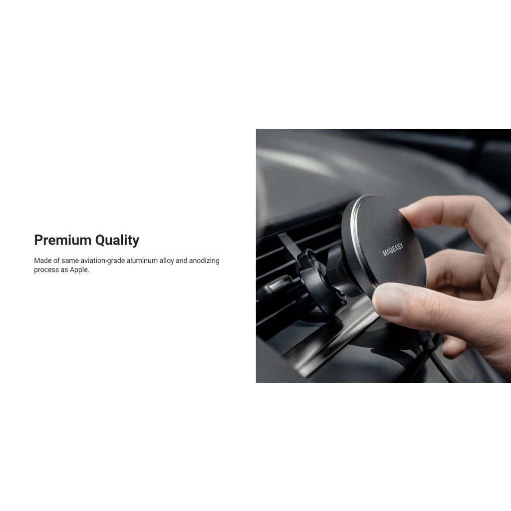 Switcheasy Mageasy MagMount Magnetic Wireless Car Charger Compatible for iPhone 14 / 13 / 12 Pro Max Series