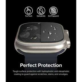 Ringke Tempered Glass Screen Protector Compatible For Apple Watch Ultra 49mm [4 Pcs Pack]