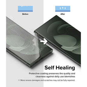 Ringke Dual Easy Wing Film for Samsung Galaxy S23 Ultra 5G Screen Protector [2 Pack] Wing Technology Full Coverage Case