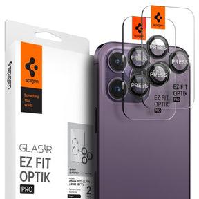 SPIGEN Glas.tR EZ Fit Optik Pro 2 PACK Camera Lens Protector for iPhone 14 Pro / Pro Max Anti-Scratch & Case Friendly