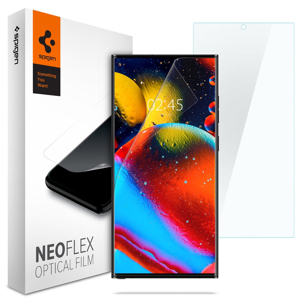 SPIGEN Neo flex 2 Pack Screen Protector for Galaxy S23 Ultra Edge-to-Edge Coverage Flexible Film for Curved Screens