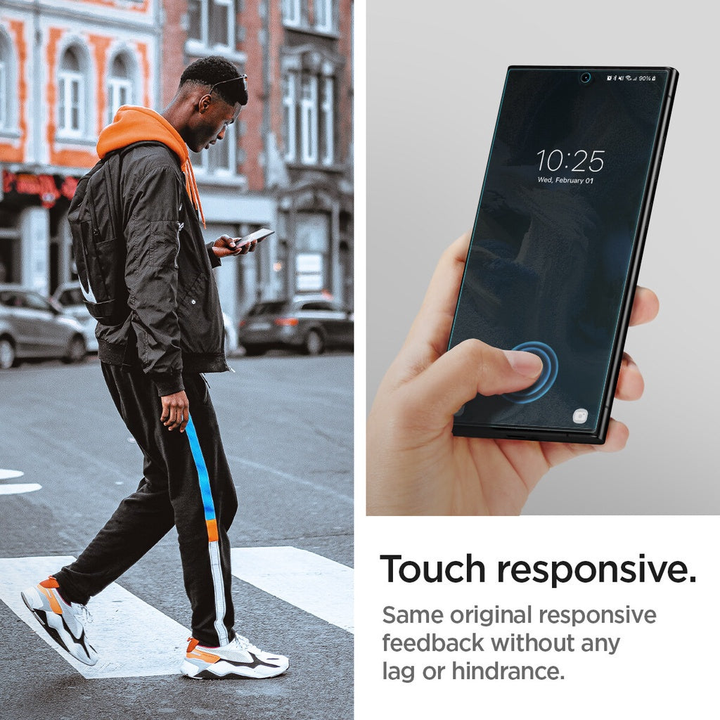 SPIGEN Neo flex 2 Pack Screen Protector for Galaxy S23 Ultra Edge-to-Edge Coverage Flexible Film for Curved Screens