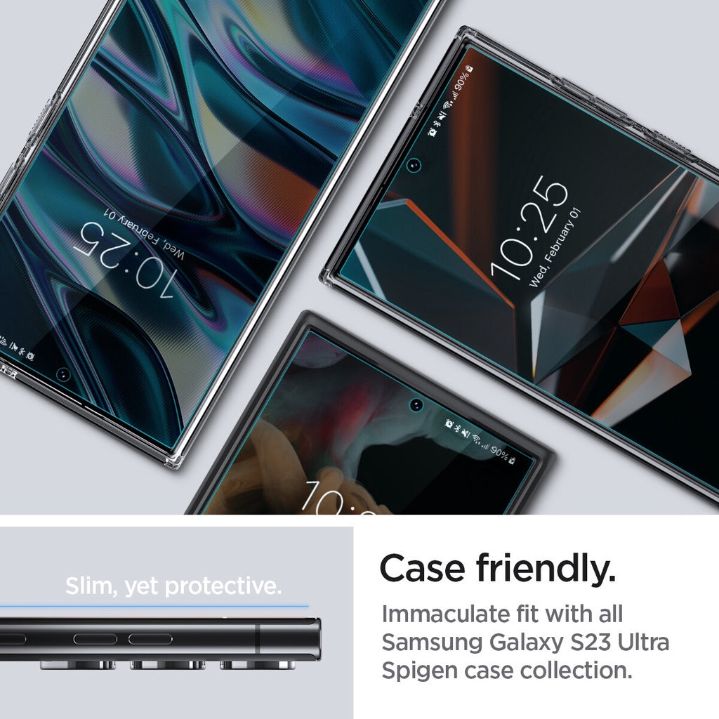 SPIGEN Neo flex 2 Pack Screen Protector for Galaxy S23 Ultra Edge-to-Edge Coverage Flexible Film for Curved Screens