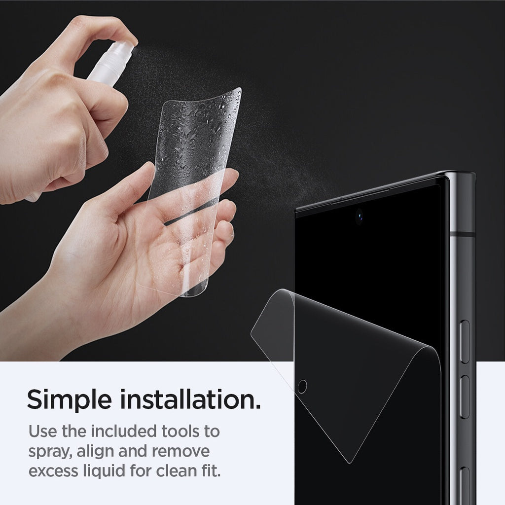 SPIGEN Neo flex 2 Pack Screen Protector for Galaxy S23 Ultra Edge-to-Edge Coverage Flexible Film for Curved Screens