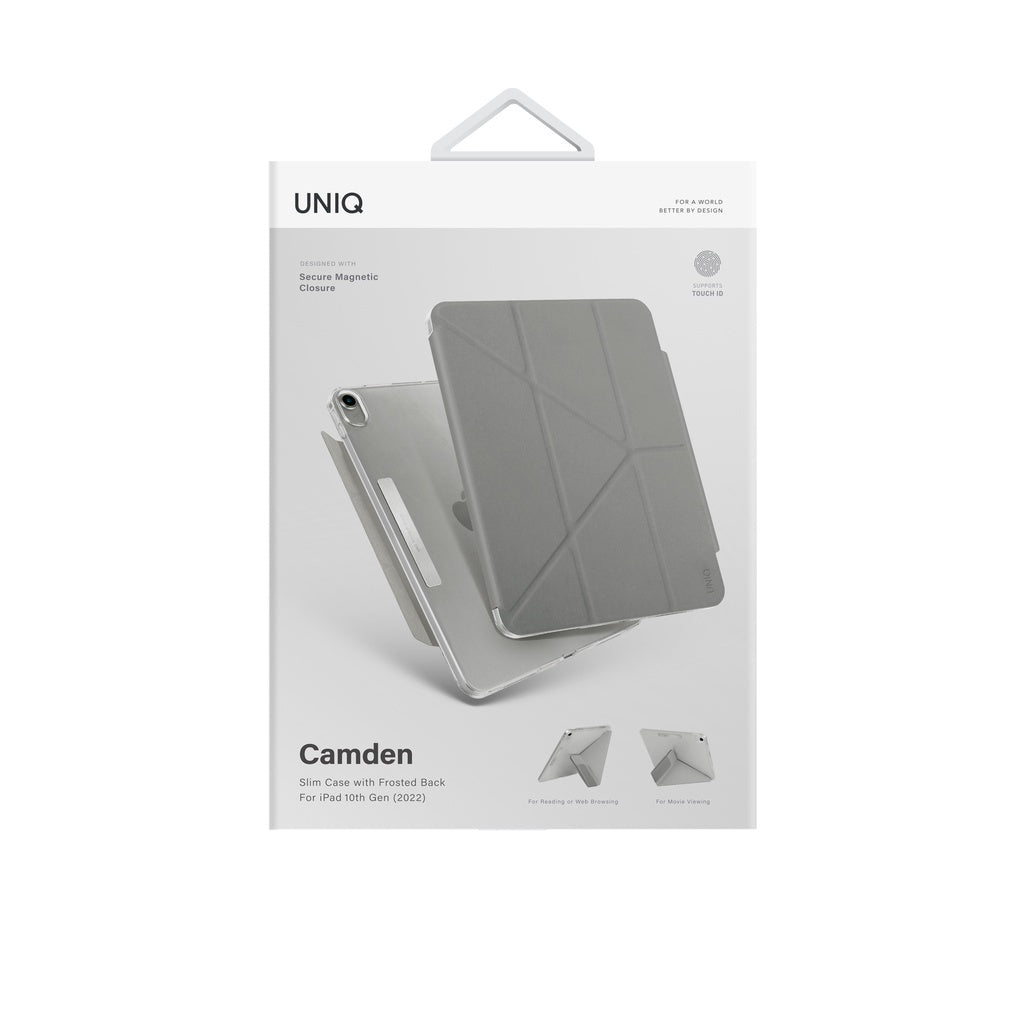 UNIQ Camden Case Compatible for iPad 10th Gen (10.9) 2022 Grey